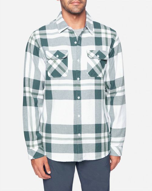 Santa Cruz Heavy Weight Flannel Shirt In Pure Platinum