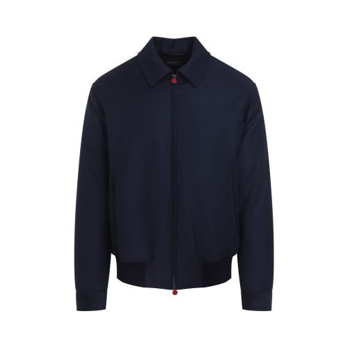 Navy Blue Solid Jacket