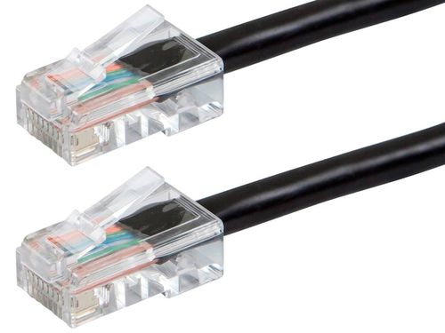 ZEROboot Cat5e Ethernet Patch Cable - RJ45, Stranded, 350MHz, UTP, Pure Bare Copper Wire, 24AWG, 20ft, Black