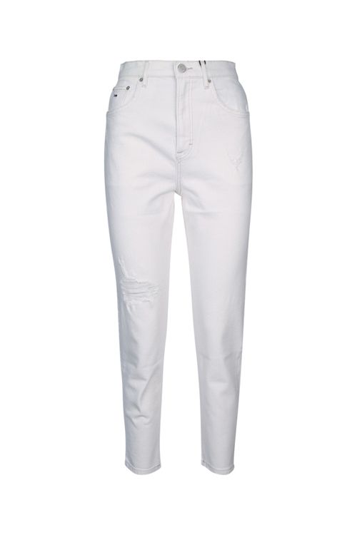 Distressed Regenerative Cotton Jeans — White