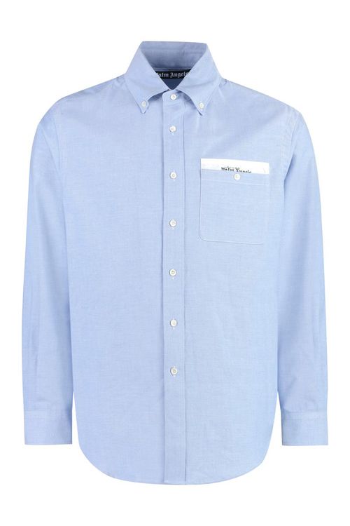Button-Down Collar Cotton Shirt
