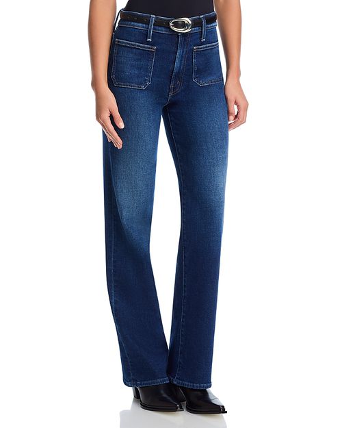 Petites Lil Patch Pocket High Rise Rambler Jeans in These Boots Made for Walking