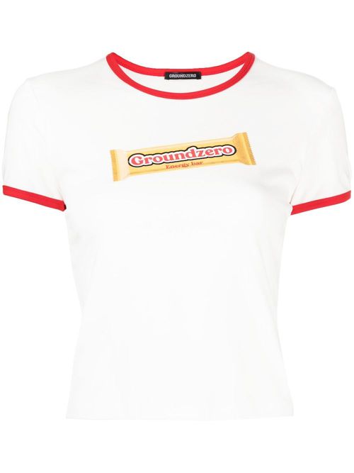 Energy Bar cotton T-shirt - White