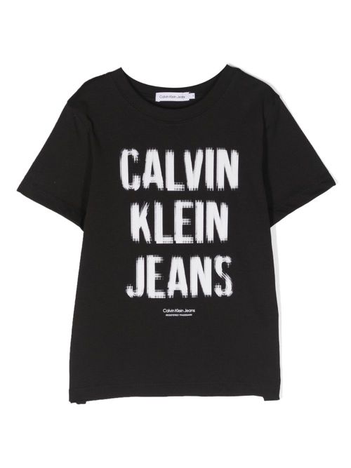 Logo-print cotton T-shirt - Black