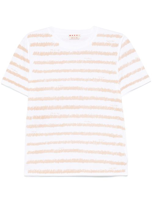 Scribble Stripes T-shirt - White