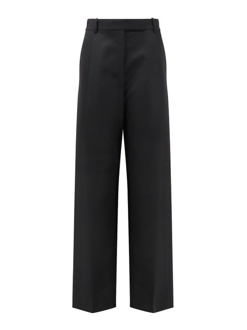 Wool trousers with pleats