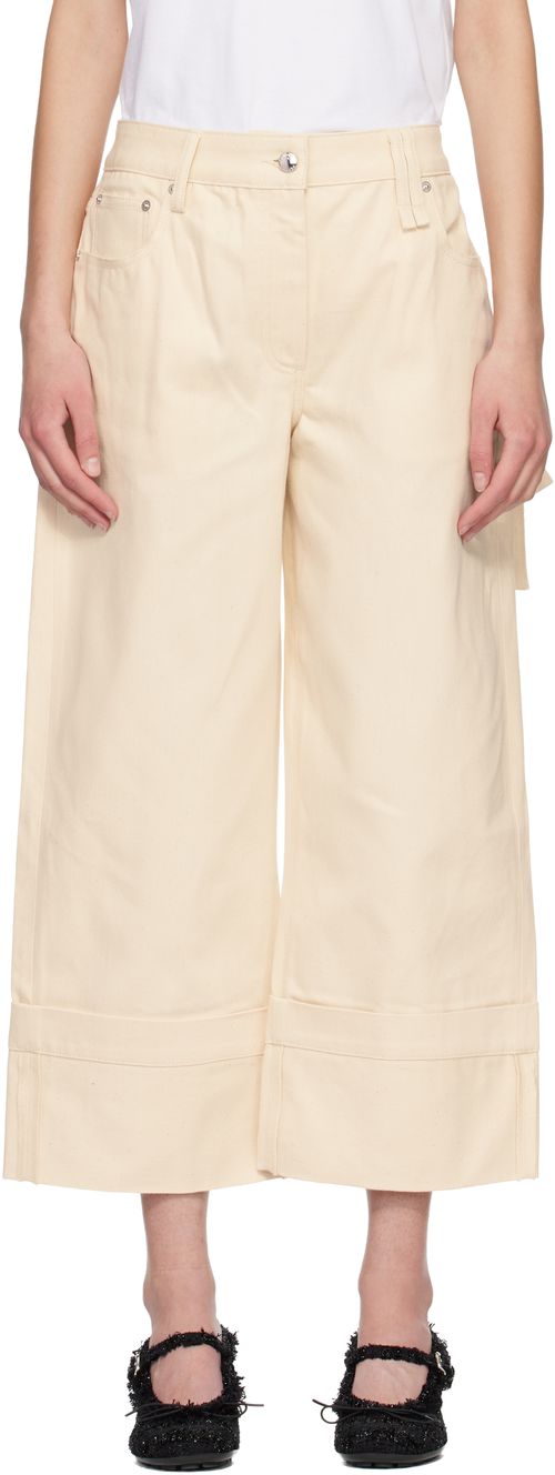Off-White Straight Leg Bow Loop Jeans