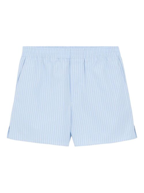 Striped cotton shorts