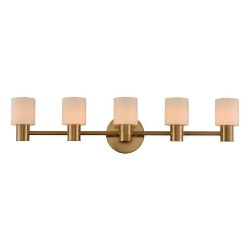 Harlowe 5-Light 34" Bathroom Vanity Light in Winter Bra
