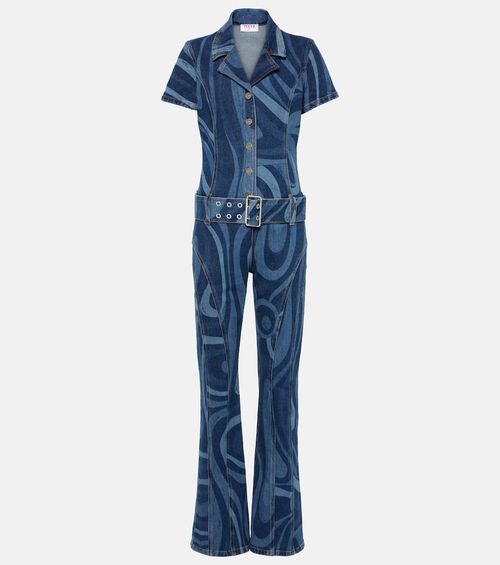 Pucci Marmo belted denim jumpsuit