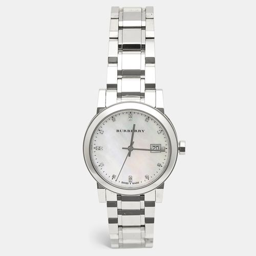 Burberry The City BU9125 Mother of Pearl Dial Stainless Steel Women's Wristwatch