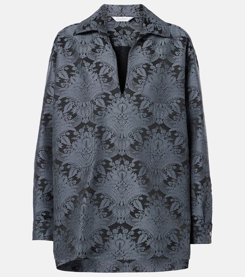 Anemone wool-blend jacquard shirt