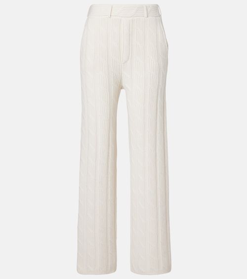 Ebba low-rise cashmere wide-leg pants