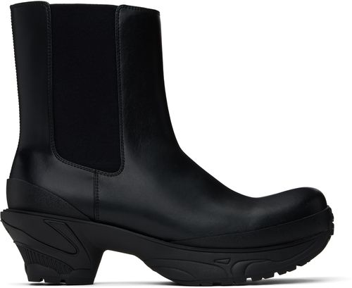 Untitlab Black Vertigo Heel Chelsea Boots