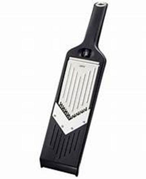 Japanese Steel V-Blade with 2 Julienne Blade Attachment Mandolin - Black