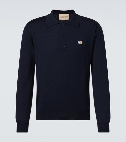VLogo virgin wool polo sweater