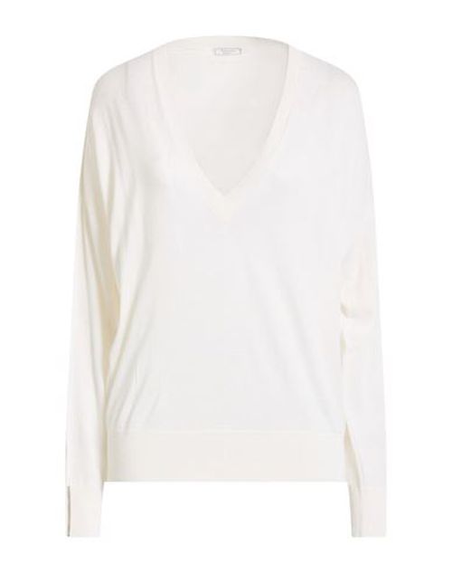 Woman Sweater Ivory Size 10 Cashmere, Silk