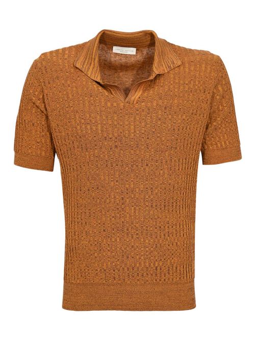 Textured Cotton Polo Shirt
