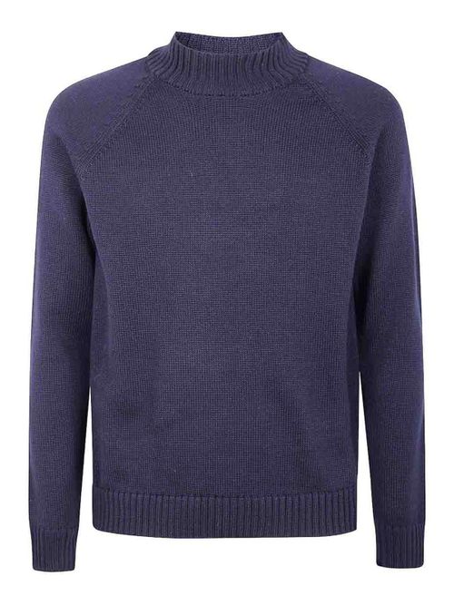 Crew-neck sweater with raglan sleeves
