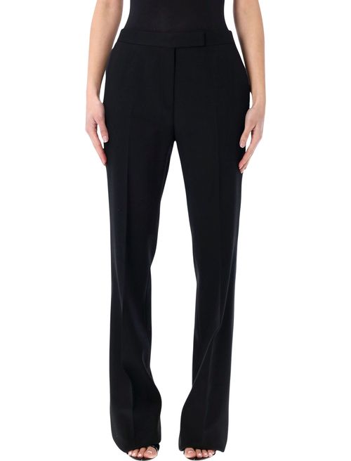 BI-COLOR SHARP GRAIN de POUDRE TAILORED TUXEDO STRAIGHT PANTS