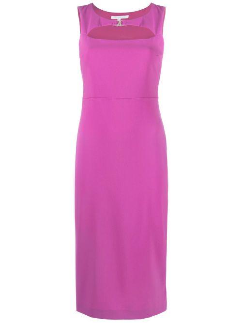 Essential logo-plaque midi dress - Pink