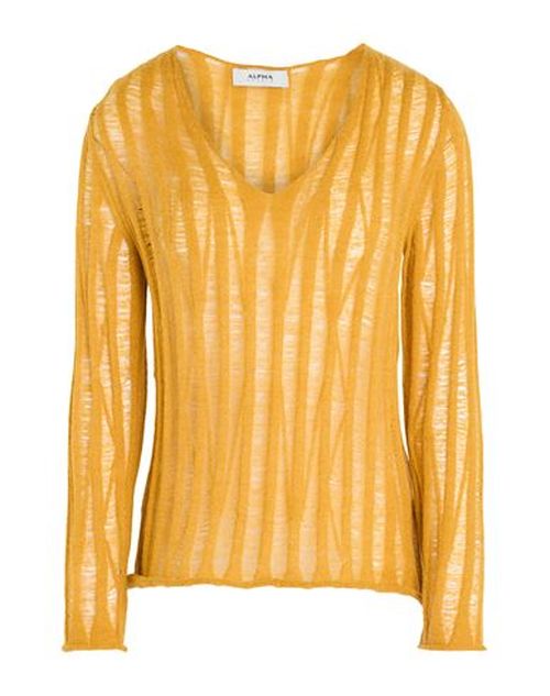 Woman Sweater Marigold Size 8 Baby alpaca wool, Recycled polyamide, Polyamide