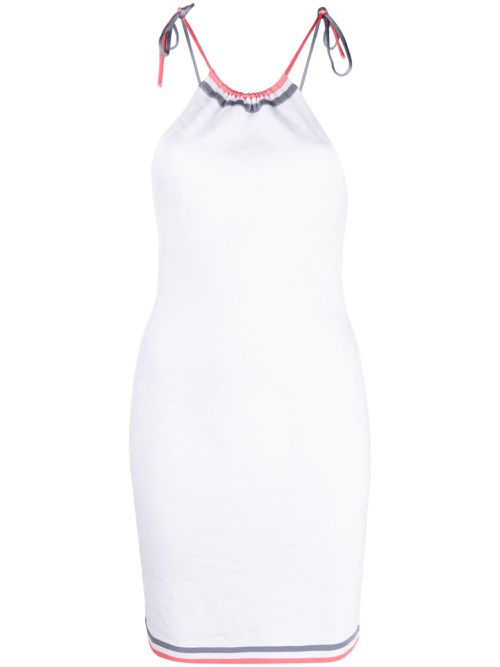 Halterneck knitted dress - White