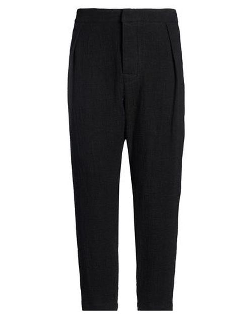 Man Pants Black Size 36 Linen, Cotton, Wool