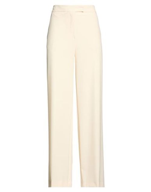 Woman Pants Cream Size 10 Polyester, Viscose, Elastane