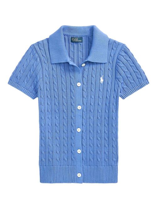 Polo Ralph Lauren cable-knit short-sleeve cardigan - Blue