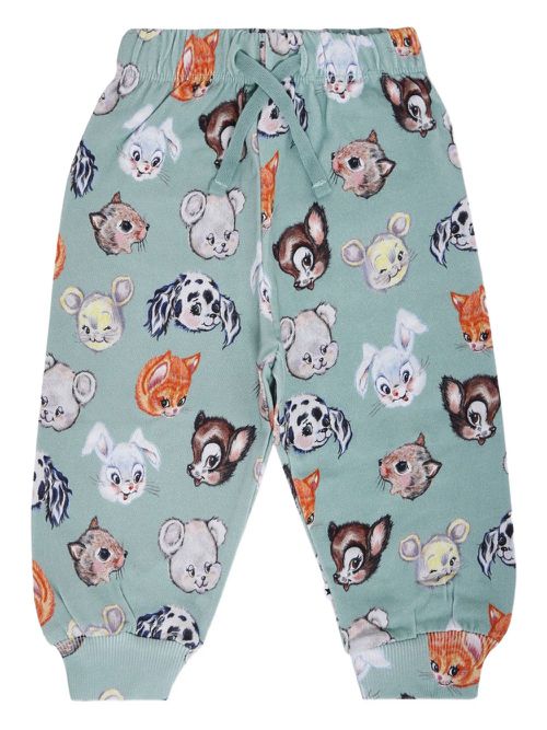 Simeon animal-print track pants - Green