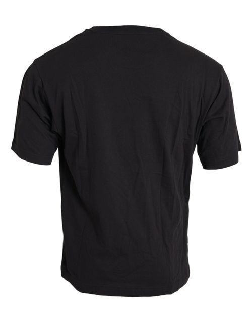 Printed Pocket Cotton T-Shirt — Black