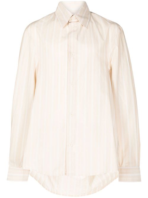 X ANOWHEREMAN striped shirt - Yellow