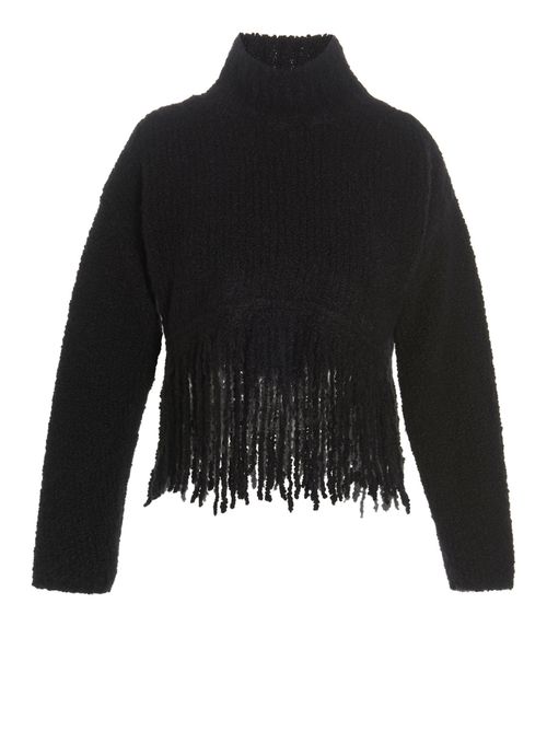 MIXIK Black Cashmere Women's Cardigan