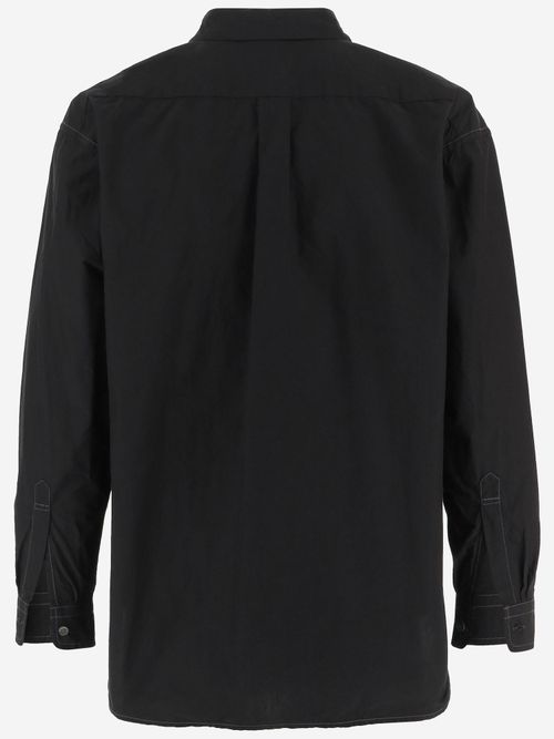 Cotton-Blend Shirt — Black