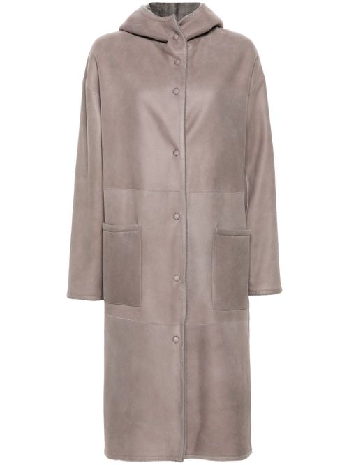 Leather coat - Grey