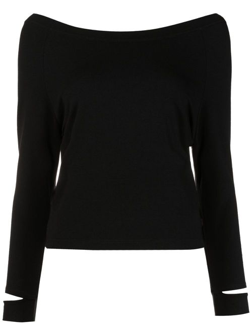 Cut-out detail T-shirt - Black