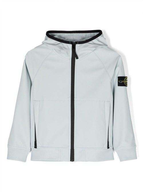 Compass-badge hooded jacket - Blue
