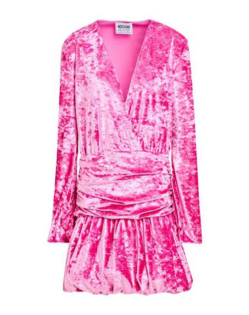 Woman Mini dress Fuchsia Size M Polyester, Elastane