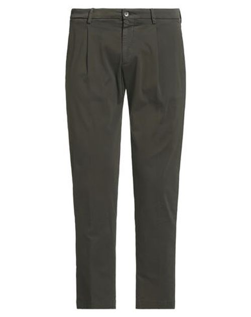 Man Pants Military green Size 34 Cotton, Elastane