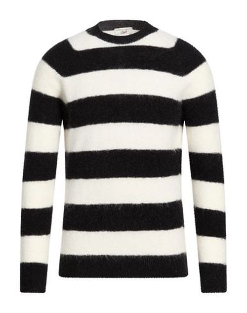 Man Sweater Black Size 40 Mohair wool, Merino Wool, Polyamide, Elastane