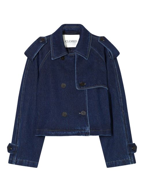 Denim cropped jacket - Blue