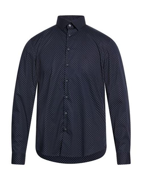 Man Shirt Navy Size 16 ½ Cotton, Elastane