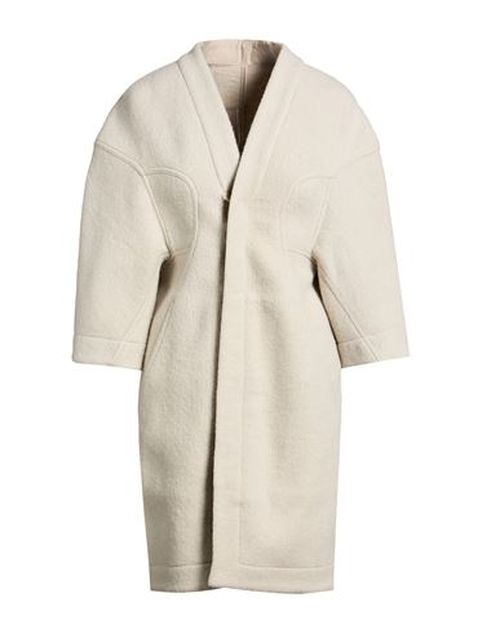 Woman Coat Light grey Size 2 Wool, Alpaca wool