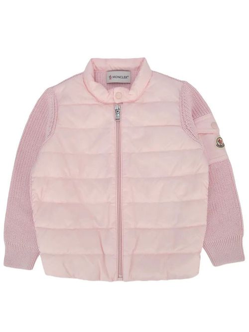 Padded Cotton Zip-Up Cardigan