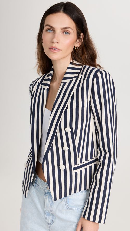 Brooke Double Breasted Crop Blazer