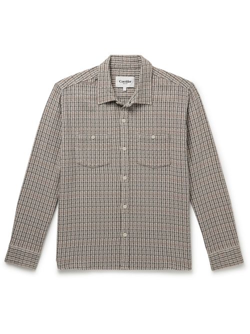 Checked Cotton-Tweed Shirt