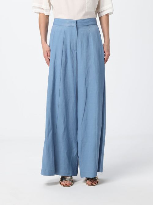 Pants Woman color Gnawed Blue