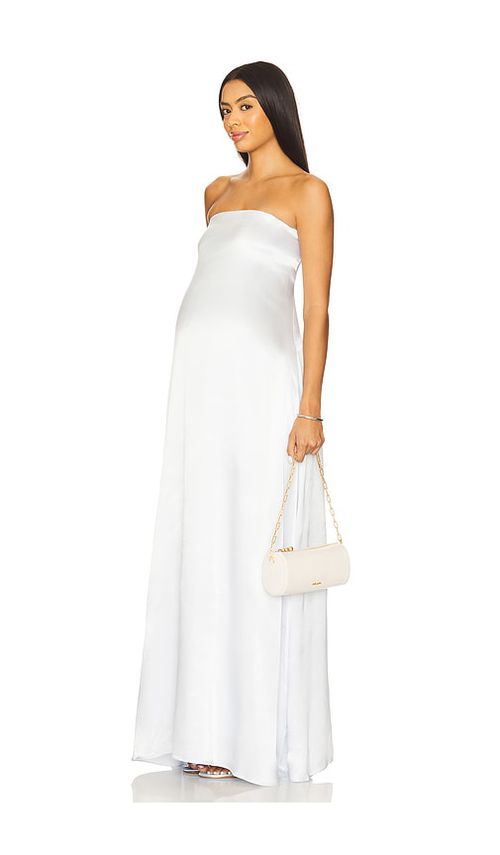 BUMPSUIT Brushed Satin Gown in Powder Blue.  XL also in L, M