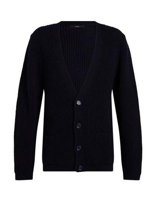 Man Cardigan Midnight blue Size M Wool, Acrylic